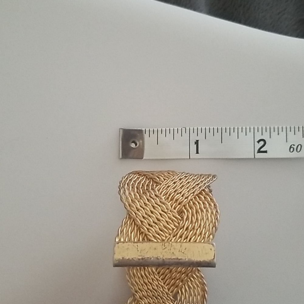 Braided Goldtone Cuff - Picture 4 of 5